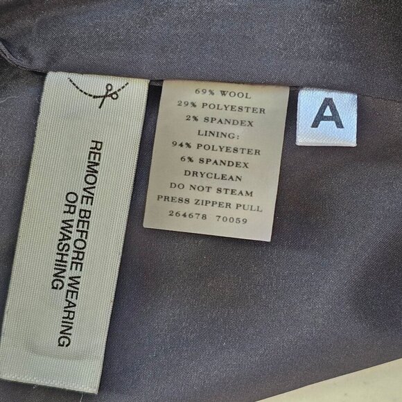 Ann Taylor Animal Print Asymmetrical Short Skirt Size 0 Stretch Wool Blend NEW - Picture 6 of 9